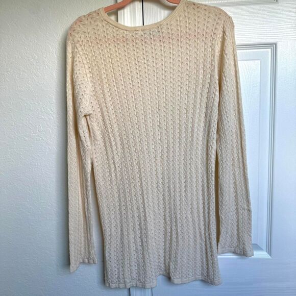 ZARA Cream Cable Knit Long Sleeve Mini Dress – Size L - Picture 5 of 5